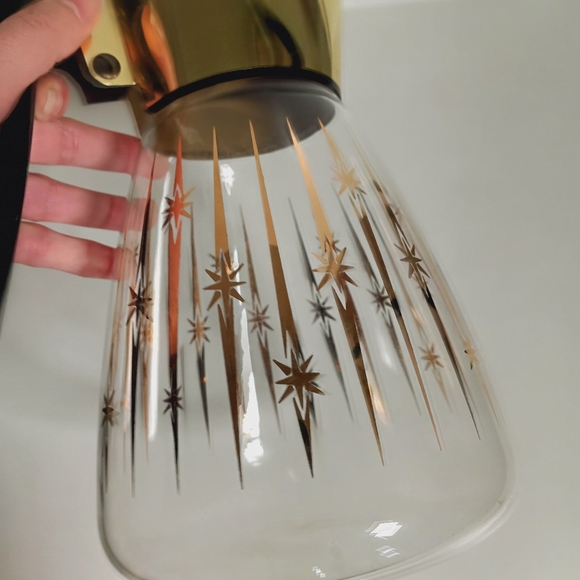Vintage Mid Century Glass Coffee Carafe Pot With Lid - Picture 6 of 9